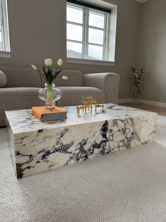 Cube low sofabord 120x65, Amarante marmor